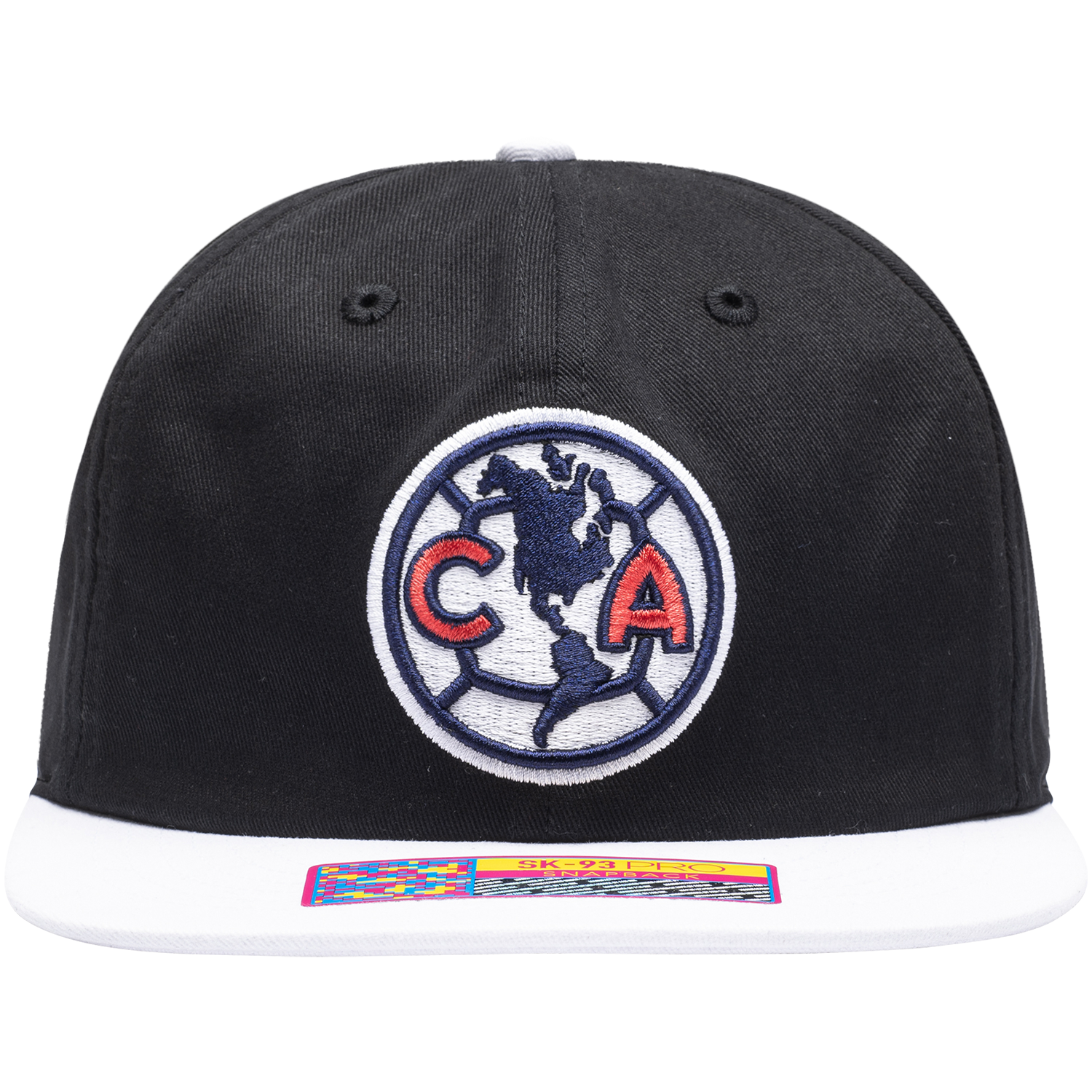 Fan Ink Club America Swingman Snapback Hat Black White