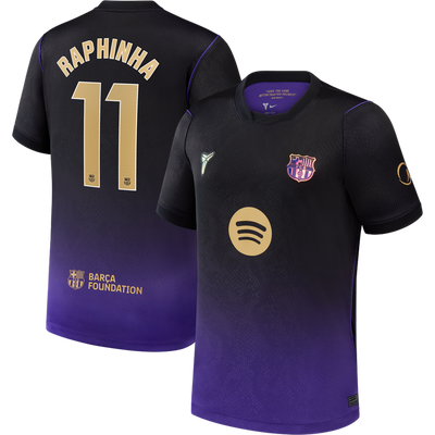 Nike FC Barcelona 26/27 Youth Raphinha Away Stadium Jersey