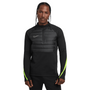 nike Academy Winter Warrior Men’s Therma Fit Half Zip Top Black Volt Reflective Silver