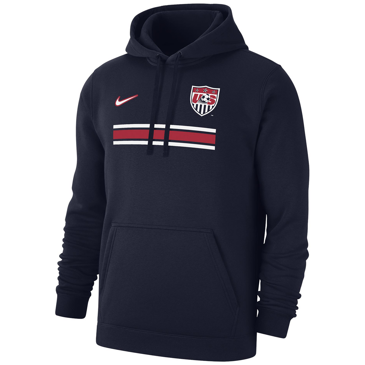 nike USA Men’s Retro Striped Club Fleece Pullover Hoodie