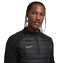 nike Academy Winter Warrior Men’s Therma Fit Half Zip Top Black Volt Reflective Silver