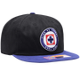 Fan Ink Cruz Azul Swingman Snapback Hat Black Blue