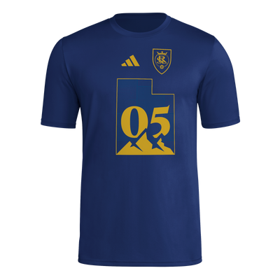Camiseta adidas de manga corta para antes del partido del Real Salt Lake para hombre