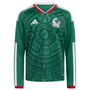 adidas Mexico 2026 Youth Home Stadium Long Sleeve Jersey