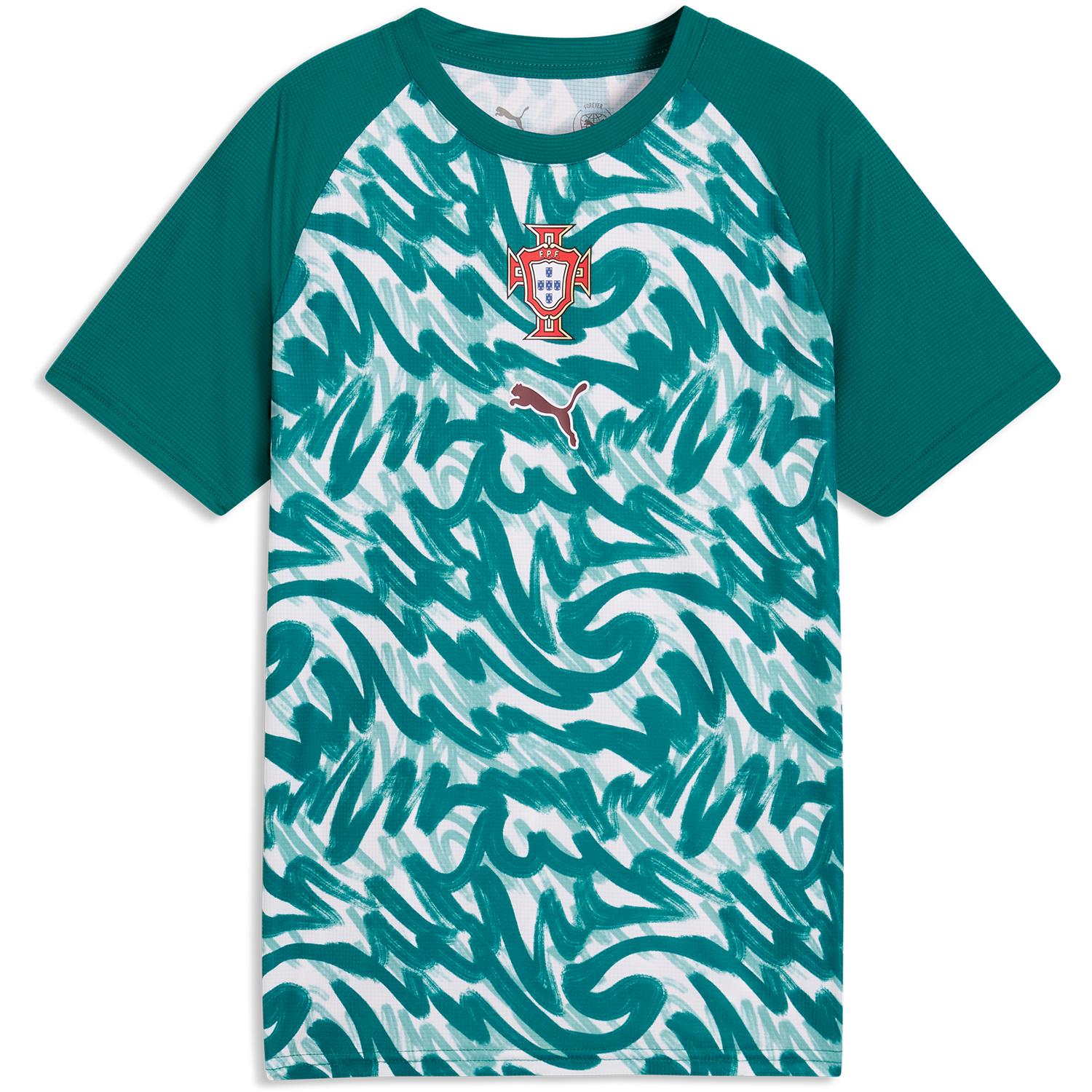 Puma Youth Portugal 2026 Green Warm-Up Jersey