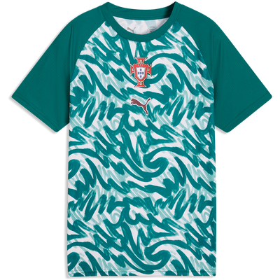 Camiseta de calentamiento Puma Portugal 2026 verde para jóvenes