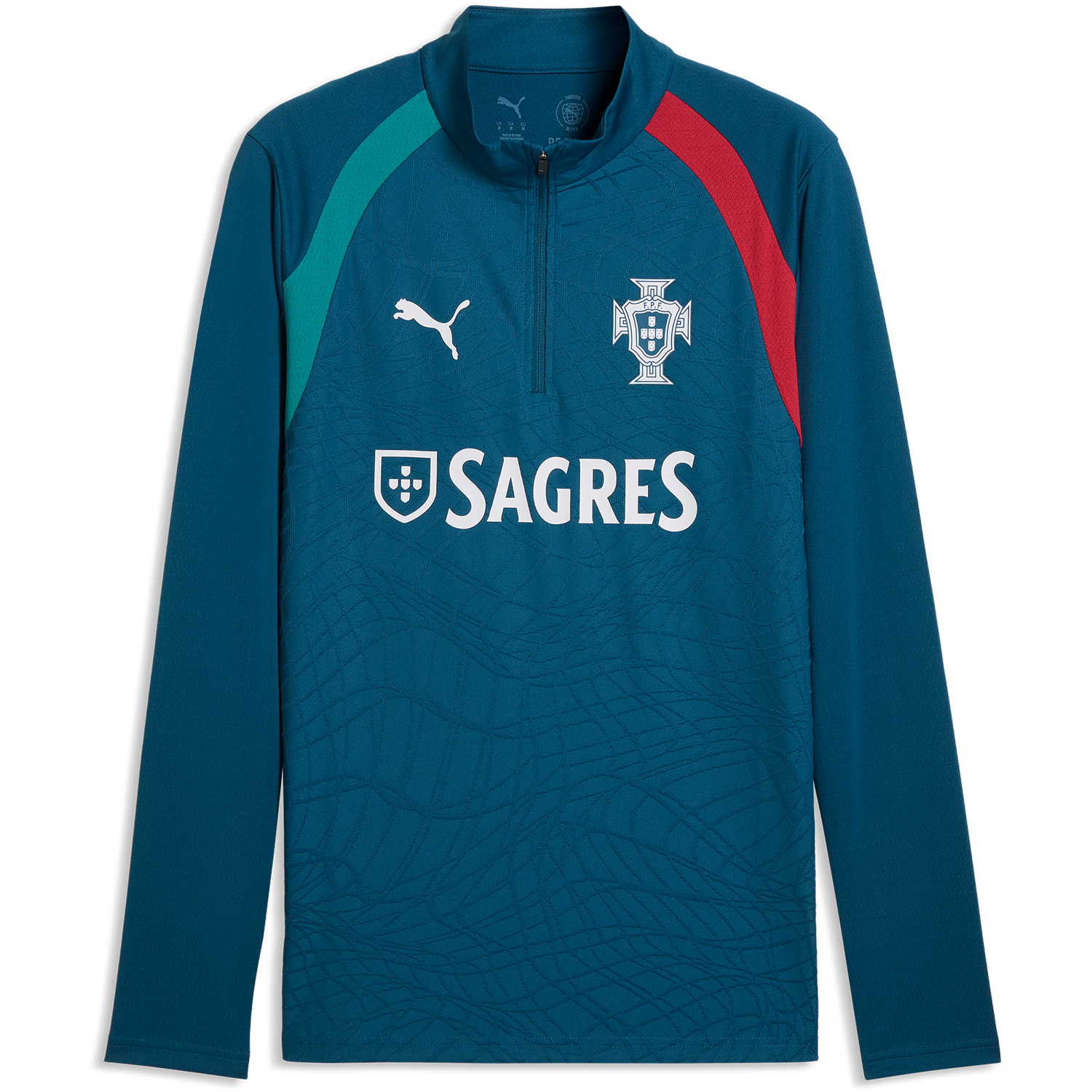 Puma Men's Portugal Training Quarter-Zip Top - Ocean Tropic