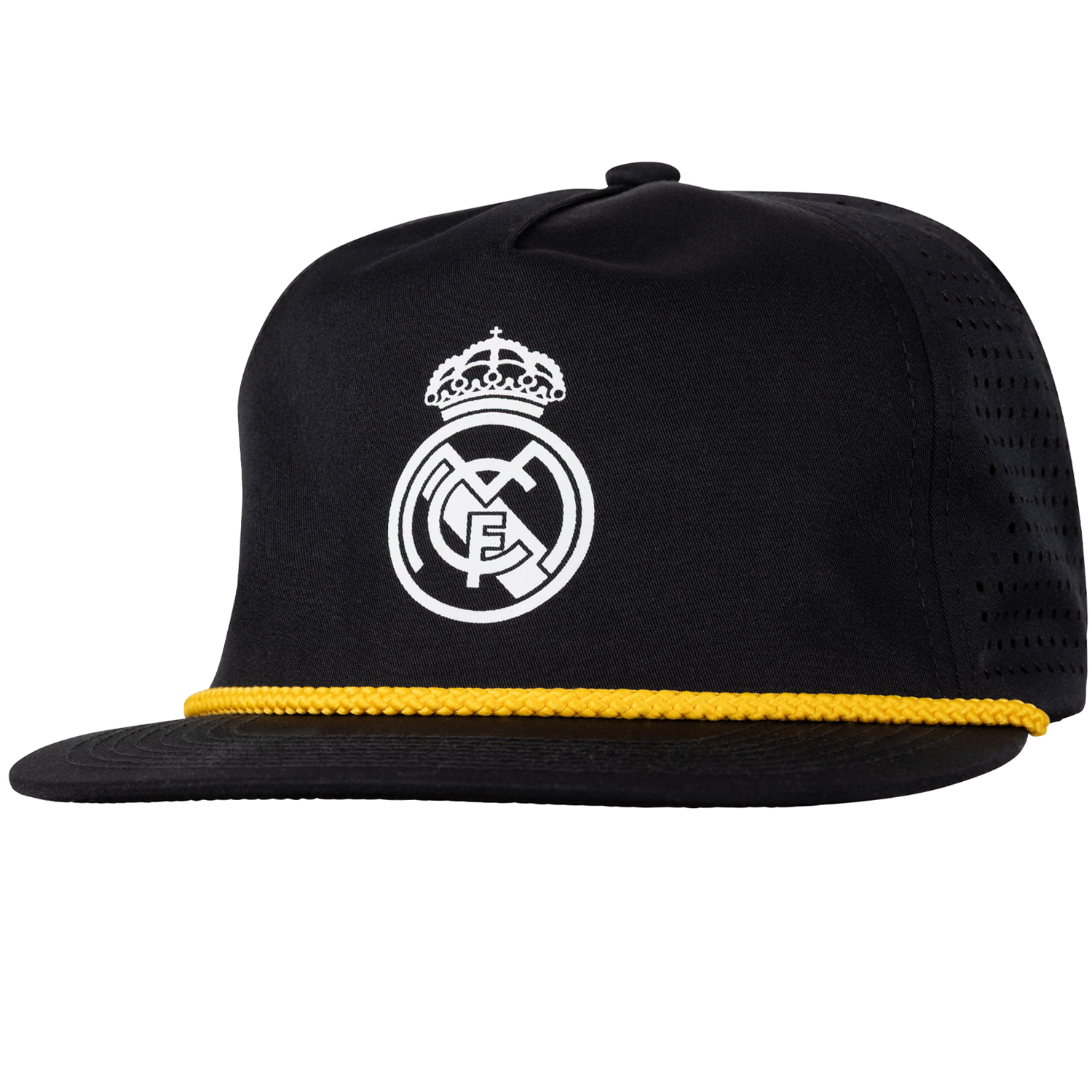 Gorra de cuerda ajustable con ala plana del Real Madrid
