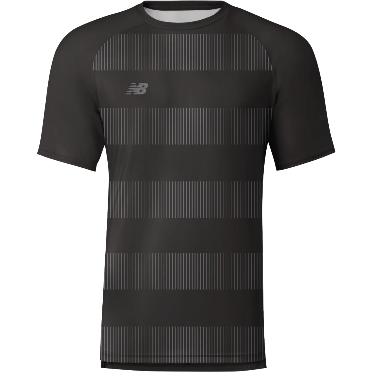 New Balance Custom Short Sleeve Hoop Jersey Black Grey