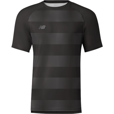 New Balance Custom Short Sleeve Hoop Jersey Black Grey