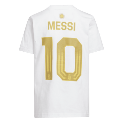 adidas Argentina Messi #10 Youth White Tee
