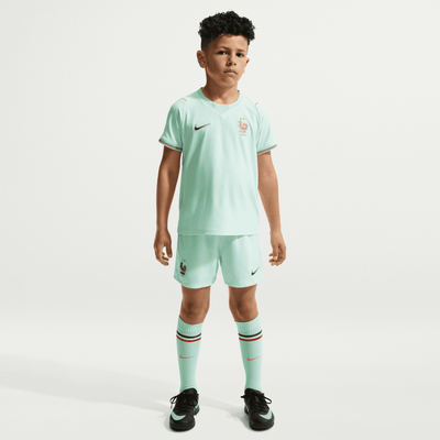 Equipación de 3 piezas Nike para bebé Francia Visitante 2026