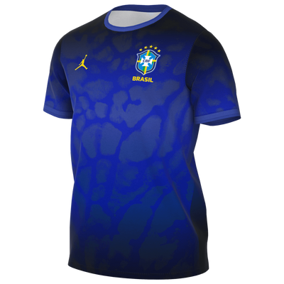 Nike Brasil Fútbol x Jordan Academy Pro Top de manga corta para hombre previo al partido