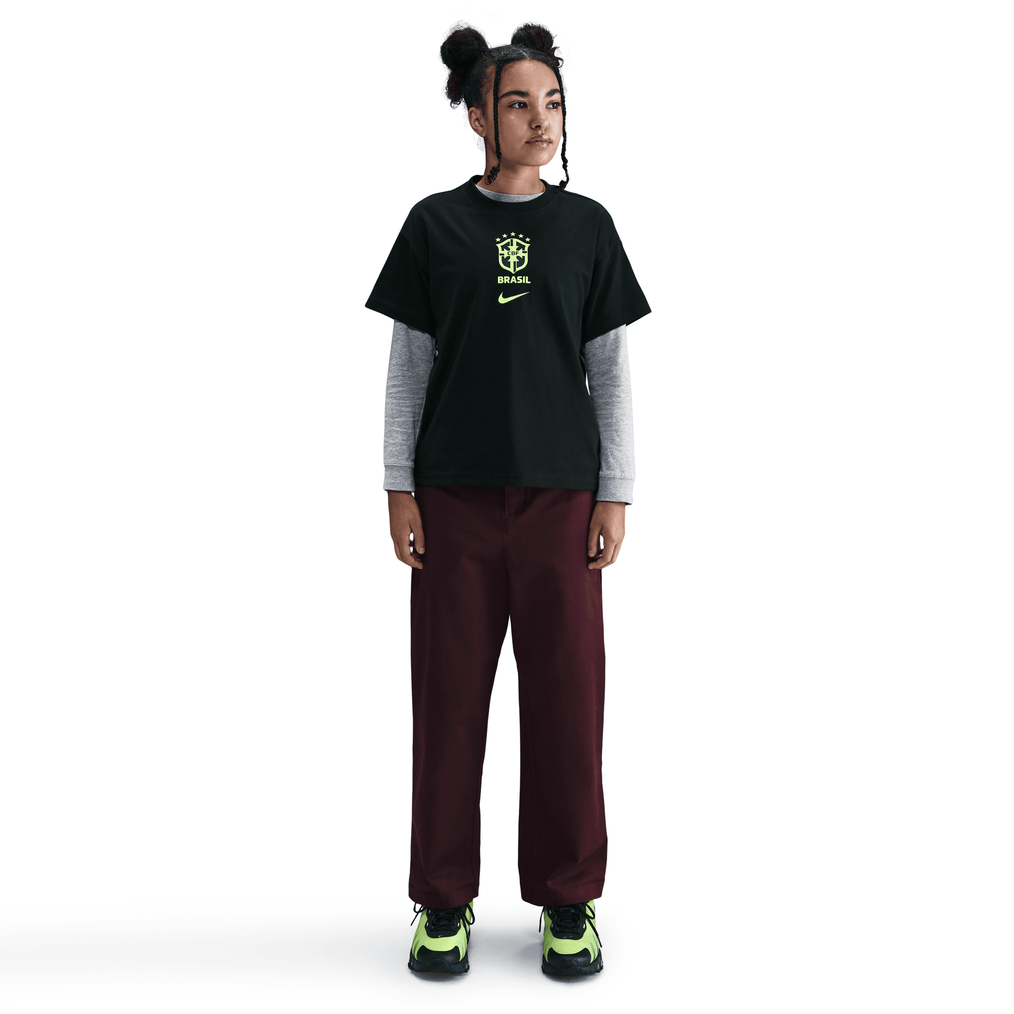 Camiseta de Portero Nike Brasil Premium Peak para Jóvenes