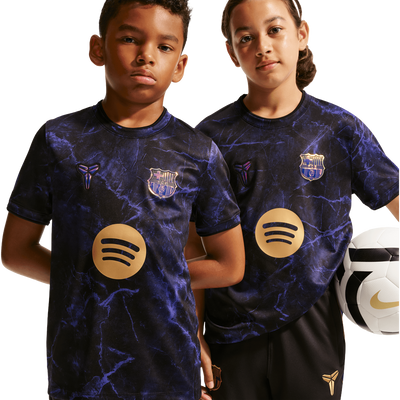 Camiseta Prepartido Nike FC Barcelona Kobe de Visitante Dri-FIT para Jóvenes