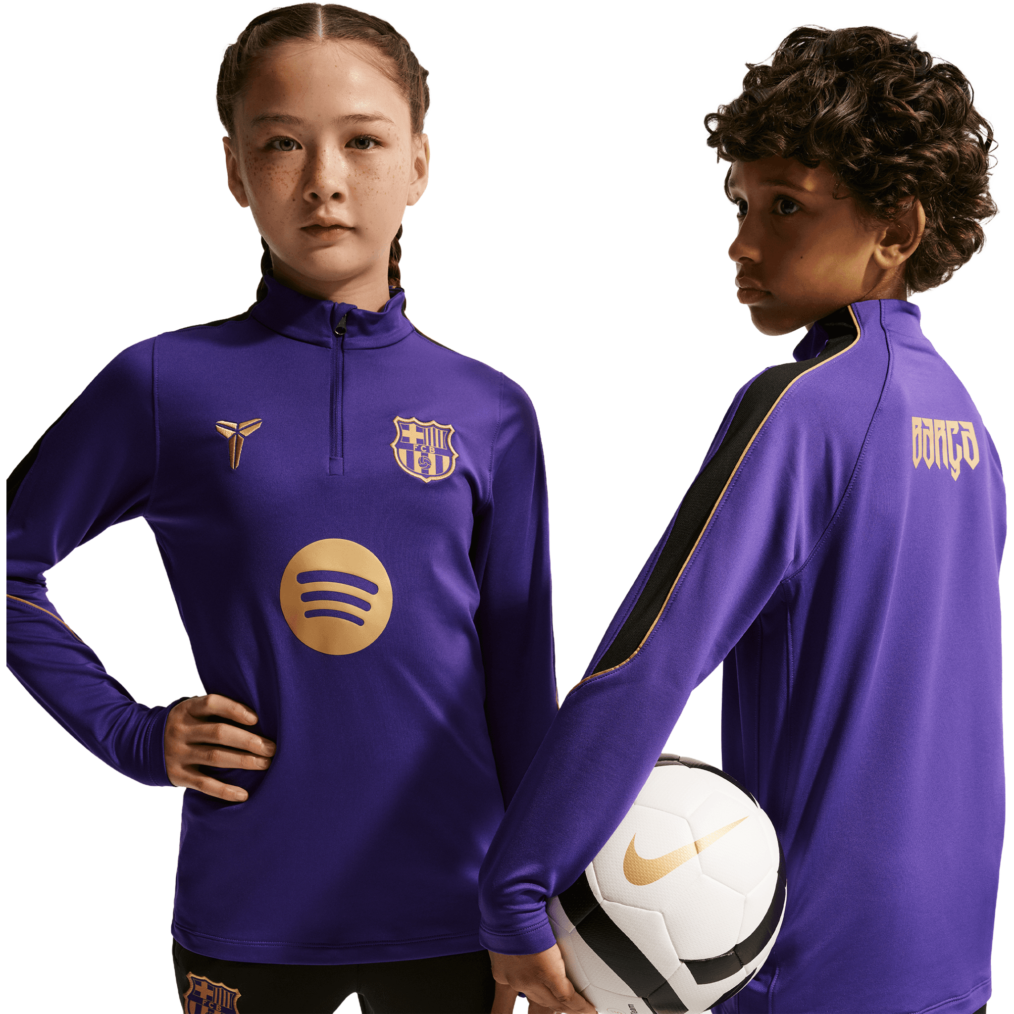 Nike FC Barcelona Youth Kobe Away Dri-FIT Strike Drill Top