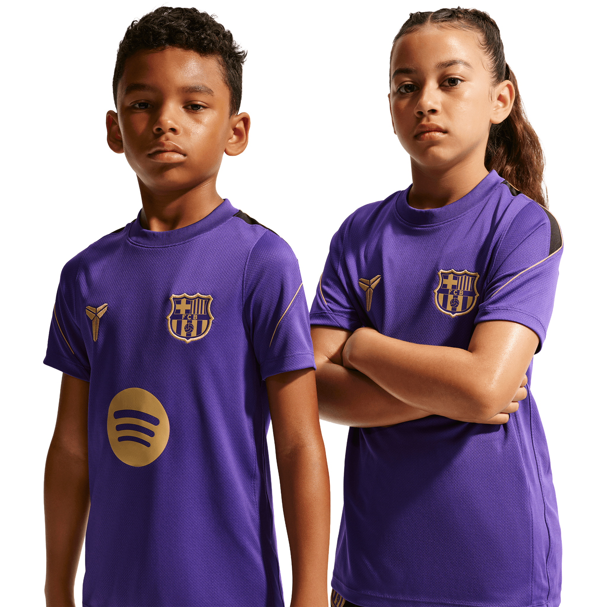 Nike FC Barcelona Youth Kobe Away Dri-FIT Strike Short Sleeve Top