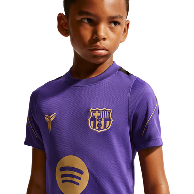 Nike FC Barcelona Kobe de visitante Dri-FIT Strike Top de manga corta para jóvenes