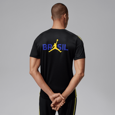Nike Brasil Futebol x Jordan Men's Strike Short Sleeve Knit Top