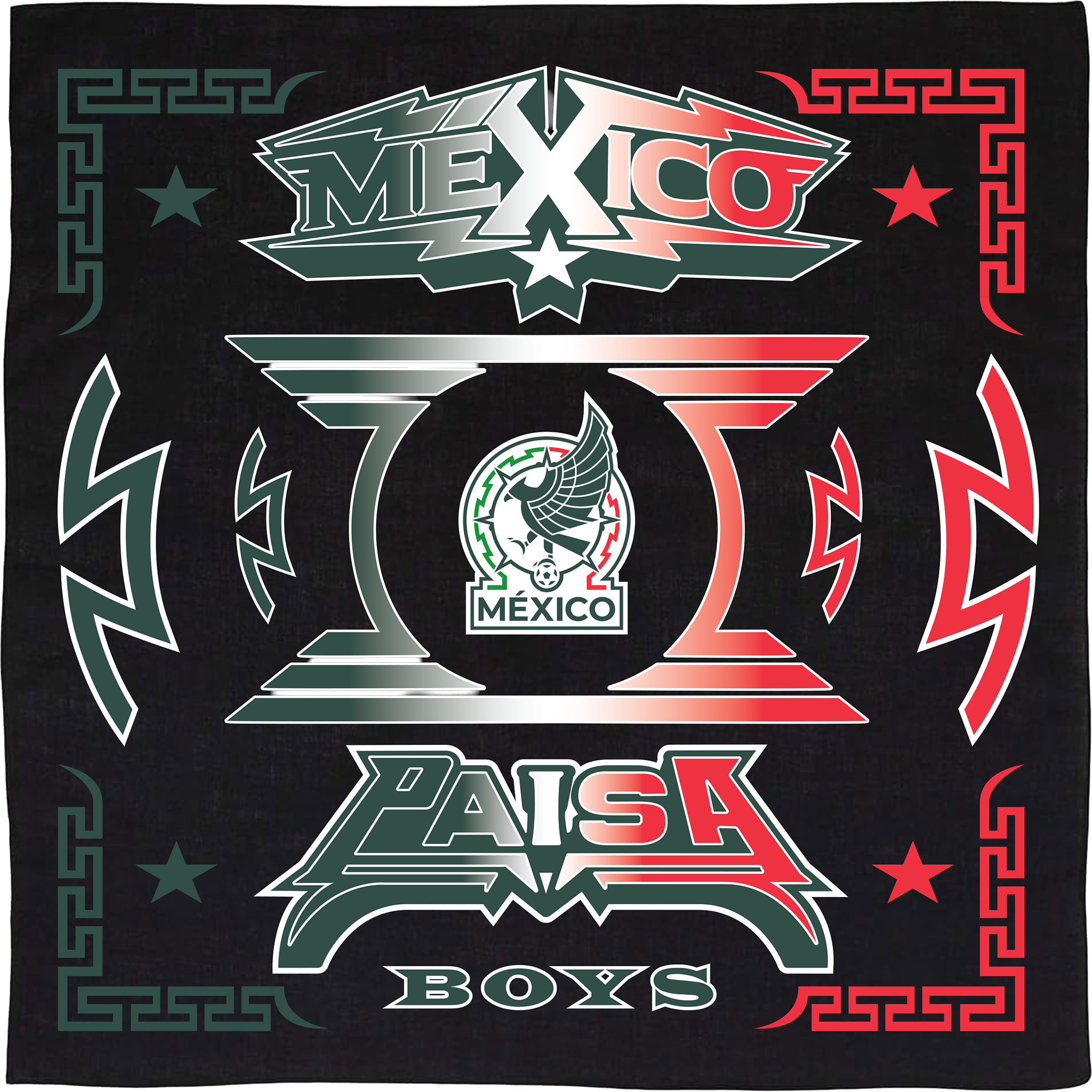 Paisa Boys x FMF Black Banderita Bandana