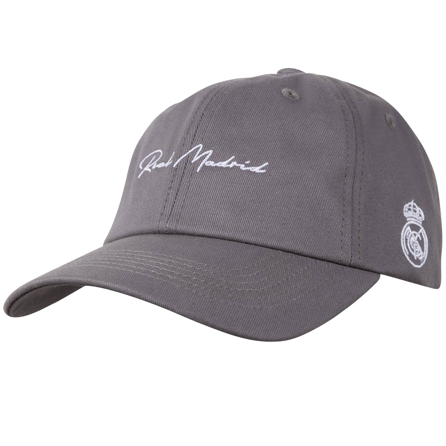 Gorra de papá ajustable con ala curva del Real Madrid