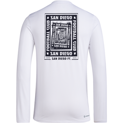 adidas San Diego FC Men’s Long Sleeve Pregame Tee