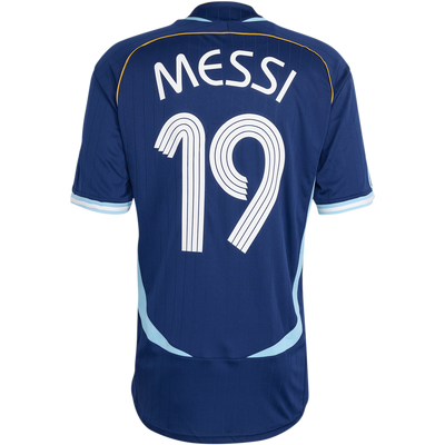 adidas Argentina 2006 Men's Away Messi 19 Jersey