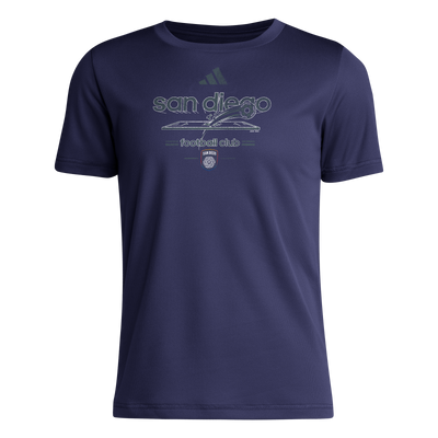 adidas San Diego FC Youth Short Sleeve Vintage Tee