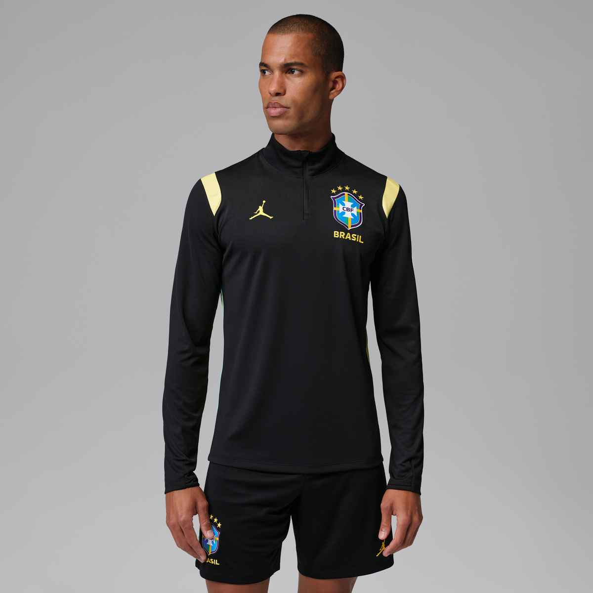 Nike Brasil Futebol x Jordan Academy Pro Men's Dri-FIT Drill Top