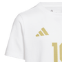Camiseta adidas Argentina Messi #10 para jóvenes, color blanco