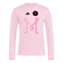 Camiseta de manga larga adidas Inter Miami CF para hombre antes del partido