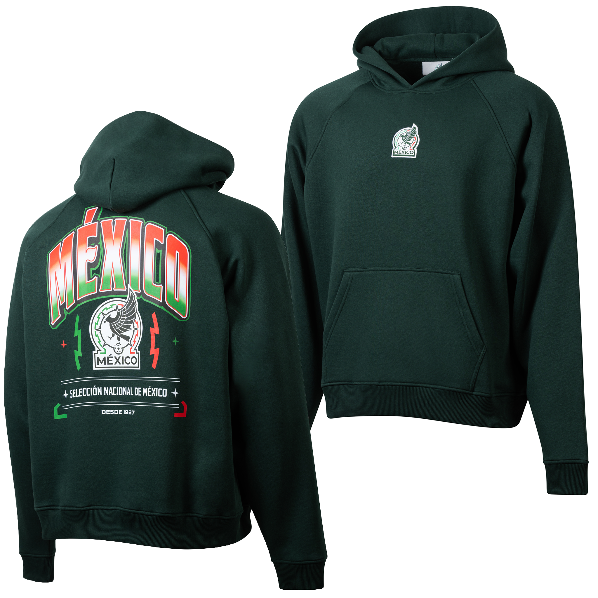 Mexico Men's Woven Badge Oversized Hoodie