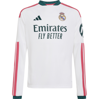 adidas Real Madrid 2026-27 Youth Home Long Sleeve Jersey