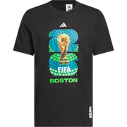 Camiseta Gráfica Negra adidas Copa del Mundo 2026 Ciudad Anfitriona Boston