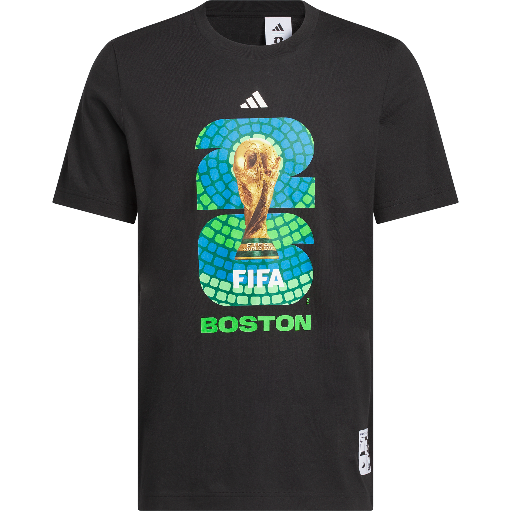 adidas World Cup 2026 Host City Boston Black Graphic Tee