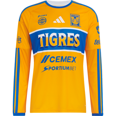 adidas Tigres Home 2026-27 Men's Long Sleeve Stadium Jersey