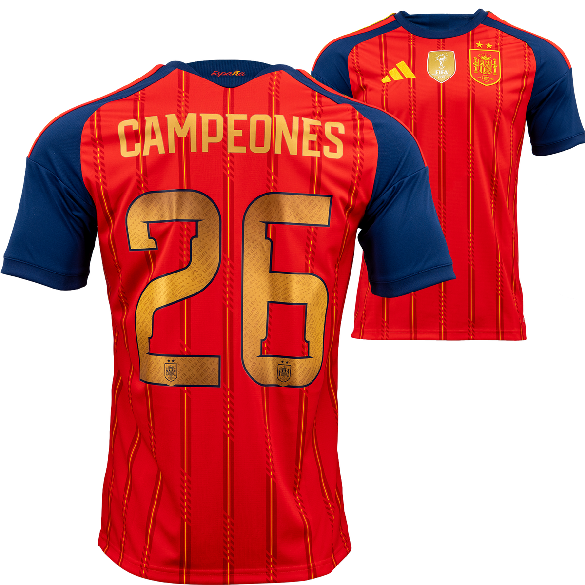 adidas Spain 2026 Men's Home Stadium Winners Jersey - Campeones #26