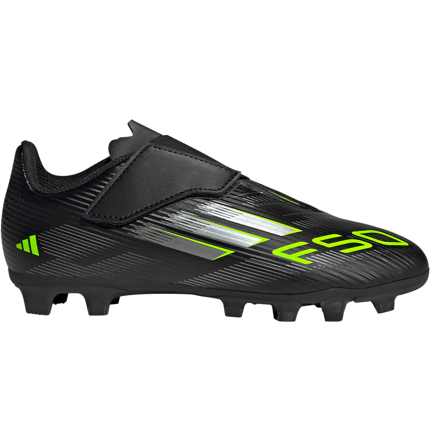 adidas F50 Club Velcro Youth FG Electric Stealth