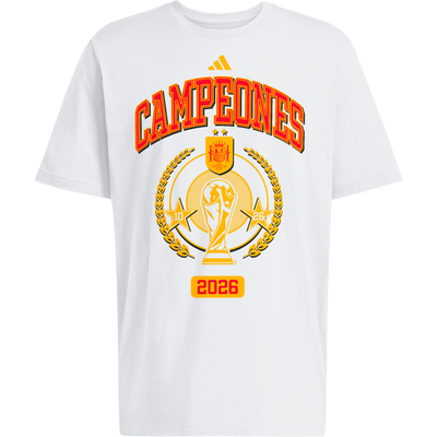 adidas Spain Men's White 2026 World Cup Champions Tee
