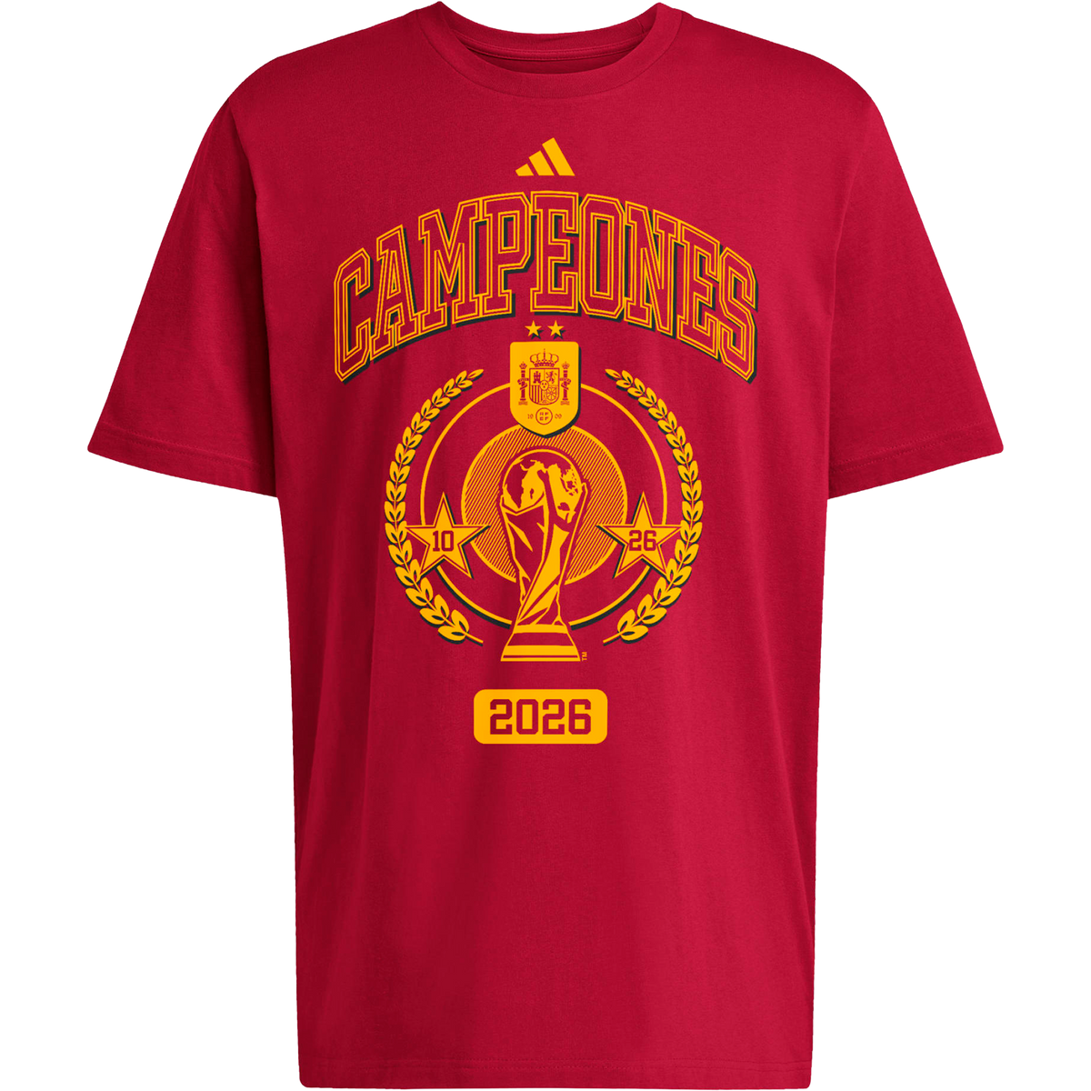 adidas Spain Men's 2026 Red World Cup Champions Tee