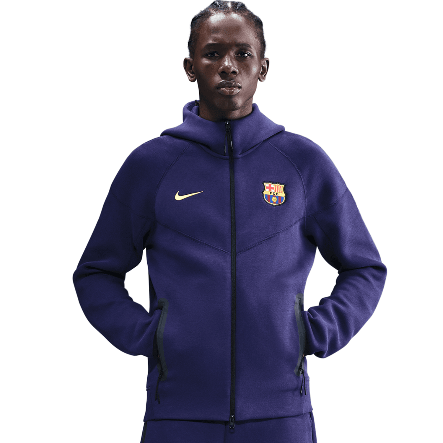 nike FC Barcelona Men’s Tech Fleece Full Zip Hoodie