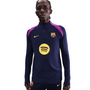 nike FC Barcelona Men’s Dri Fit Strike Drill Top Bright Grape Imperial Purple Midwest Gol