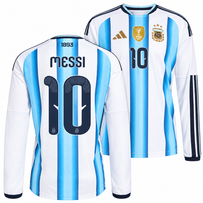 adidas Argentina 2026 Men's Authentic Lionel Messi Home Long Sleeve Jersey