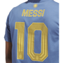 Camiseta azul adidas Argentina Messi #10 para hombre