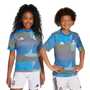 Camiseta adidas del Real Madrid juvenil 2025-26 para antes del partido