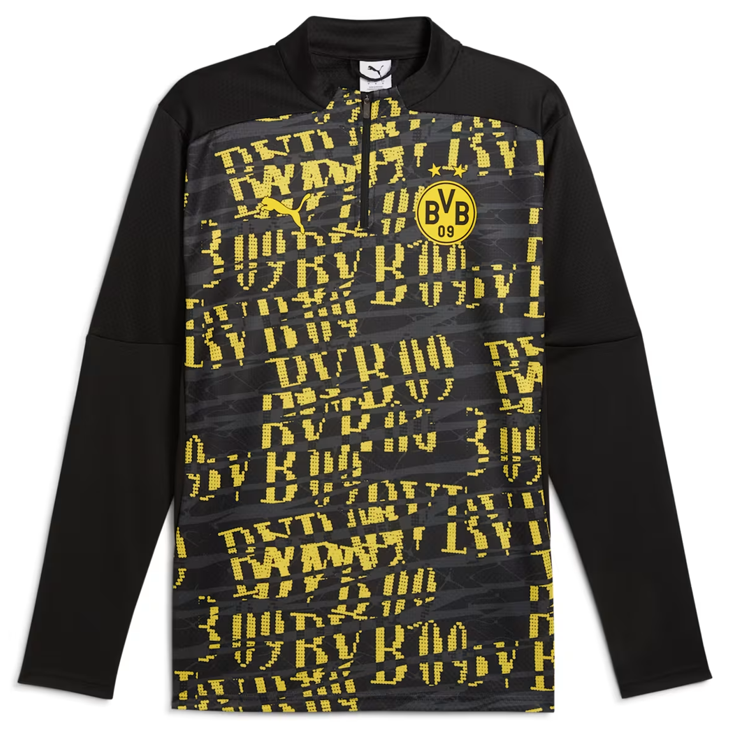 puma Bvb Dortmund Men’s Quarter Zip Pre Match Training Top