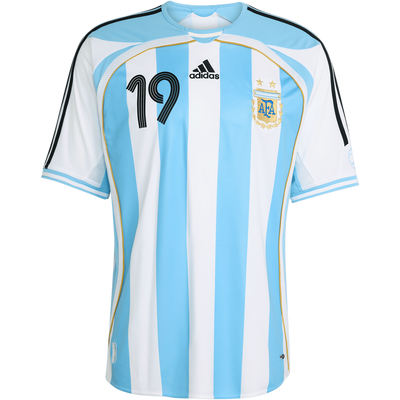 adidas Argentina 2006 Men's Home Messi 19 Jersey