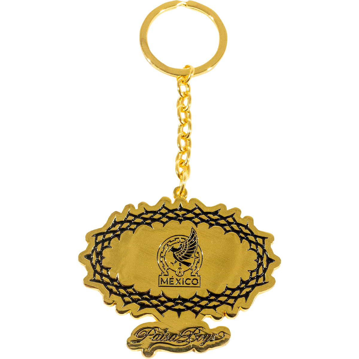 Paisa Boys x FMF Placa De Oro Gold Keychain