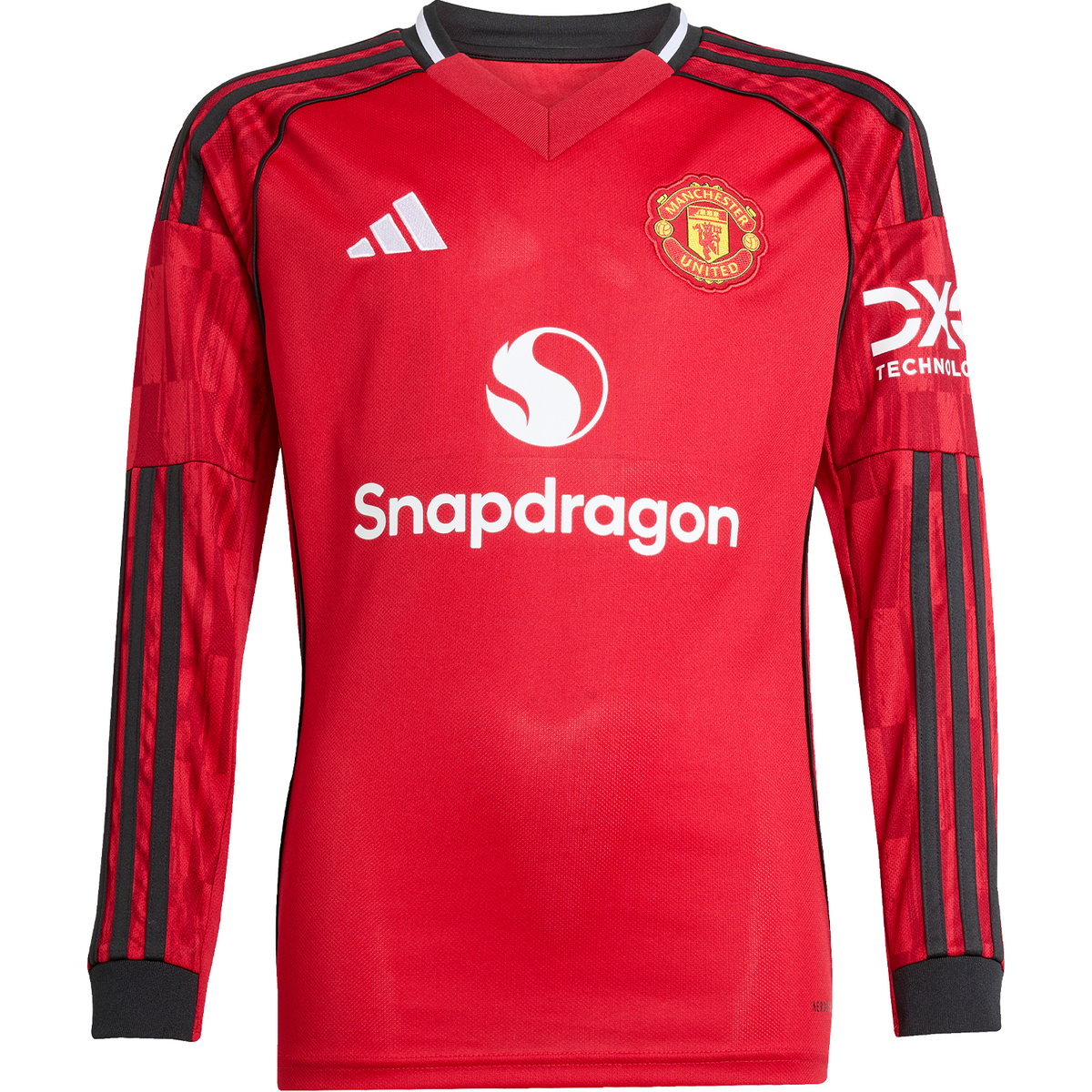 adidas Manchester United 2025-26 Youth Home Long Sleeve Stadium Jersey