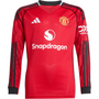 adidas Manchester United 2025-26 Youth Home Long Sleeve Stadium Jersey